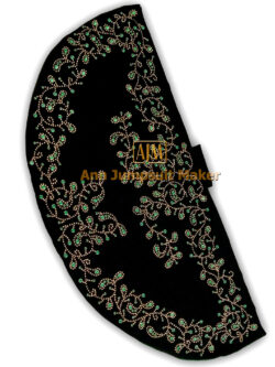 Black Spanish Flower green stones cape