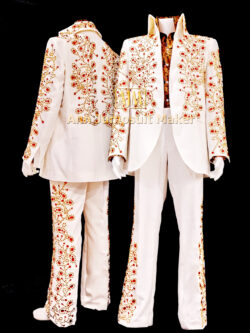 Spanish Flowers Red stones 2 pieces suit